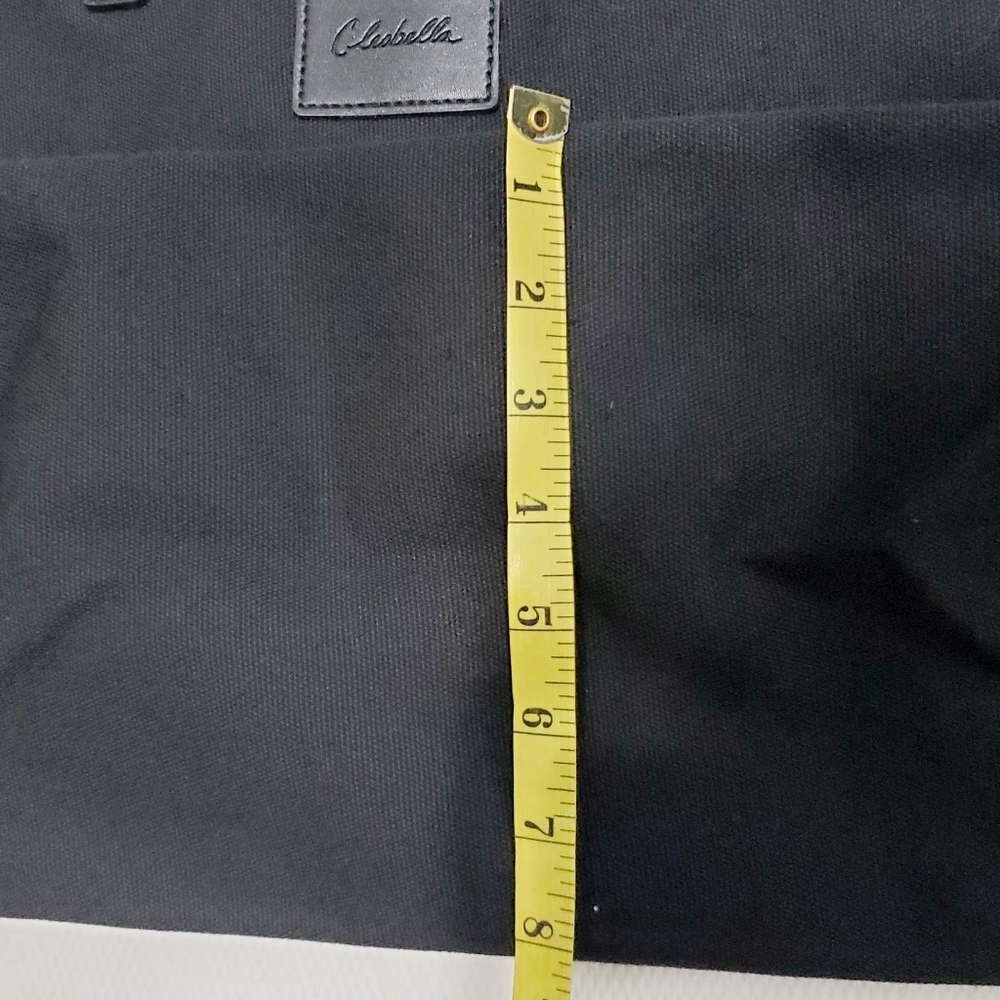 Cleobella Large Black Canvas Tote Shoulder Bag - Picture 10 of 11